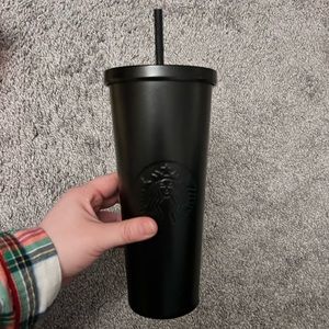 Matte black STARBUCKS tumbler